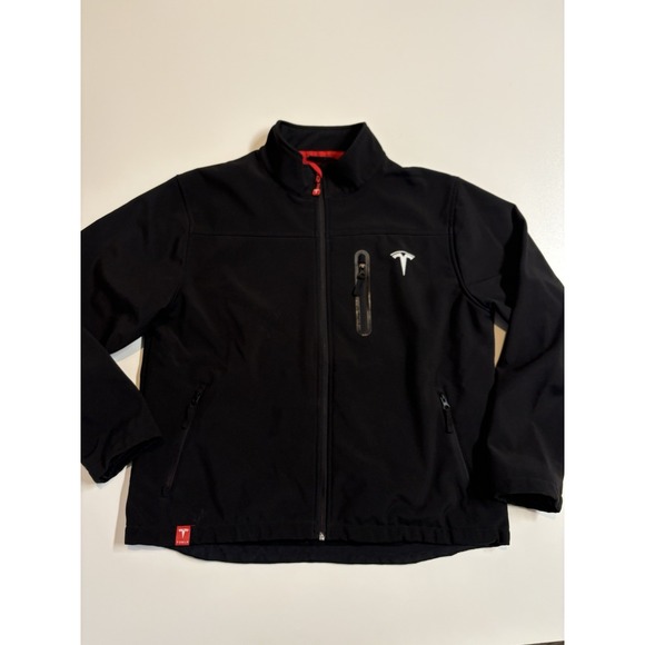 Tesla Corporate Employee Jacket Soft Shell Athletic Zip Up Black SZ XXL - Picture 1 of 4